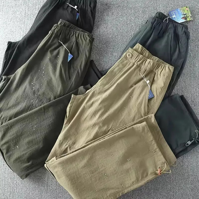 Men Quick-dry Outdoor Pants 2026 Spring Summer Thin Double-used Loose Pants Hiking Shorts Travel Climbing Fishing Trousers Women