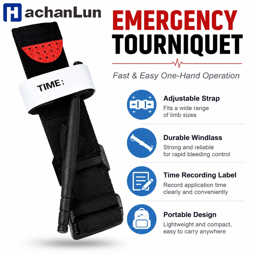 Emergency Tactical Tourniquet Medical First Aid Survival Belt for Outdoor Camping Hiking Hunting Emergency Rescue