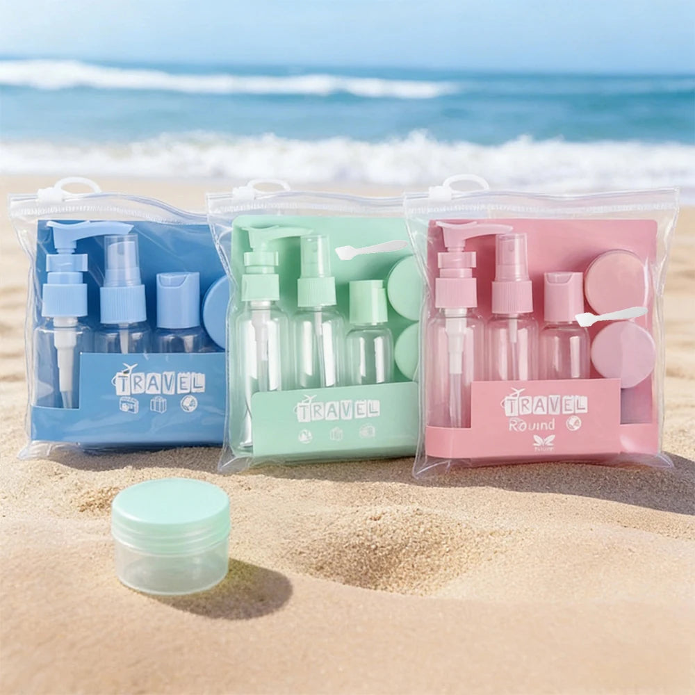 6 Pack Travel Bottle Set for Toiletries, Travel Containers for Toiletries with Clear Zipper Toiletry Bag, Leak Proof Refillable