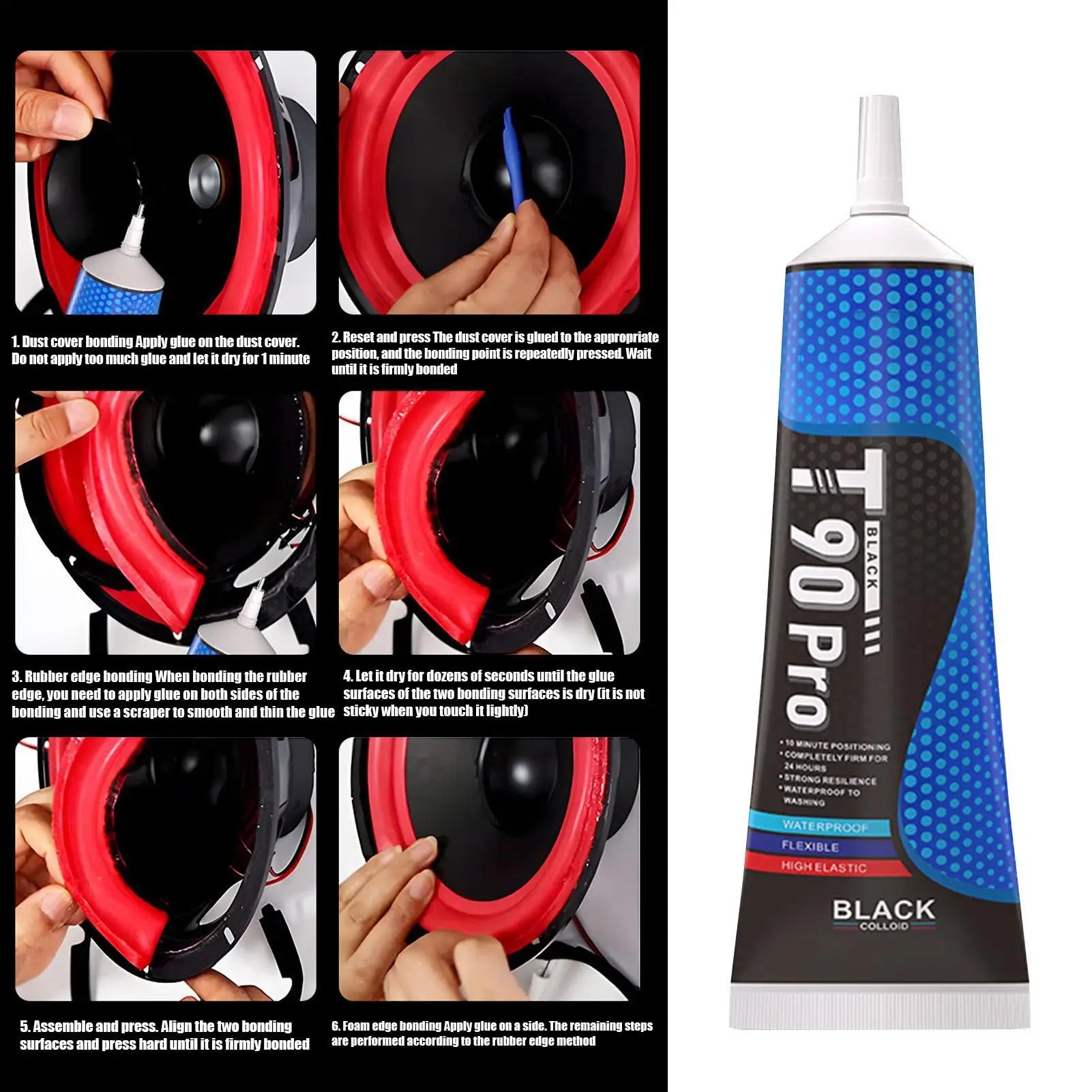 Speaker Repair Glue 18ml 55ml 115ml High Performance Adhesive for Dust Caps Cone Edge Bonding Electronics Speaker Restoration