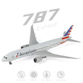 30cm American B787 diecast resin Airplane Model Toy Kit with Stand Wheel for Birthday Holiday Aviation Gift or Collectible