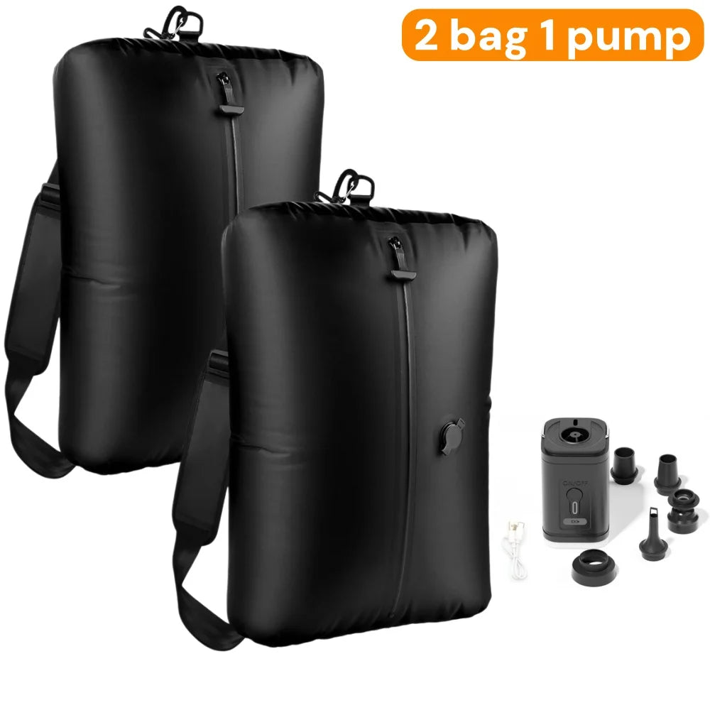 34L Vacuum Travel Bag  Reusable Storage Bags Folding Outdoor Travel Essentials Compression Bag for Suitcases Backpack Luggage