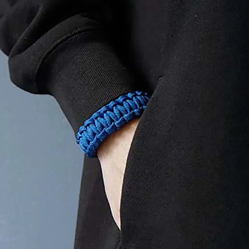1PC Adjustable life-saving emergency hand woven wristband Umbrella rope bracelet woven rope Camping hiking outdoor accessories