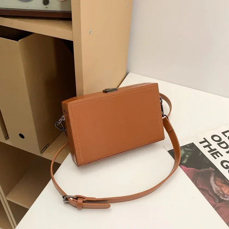 PU Solid Hasp Square Crossbody Crossbody Bags Light Luxury Versatile Shoulder Bags 2026 Hot Sale Youth Trendy Bags for Women