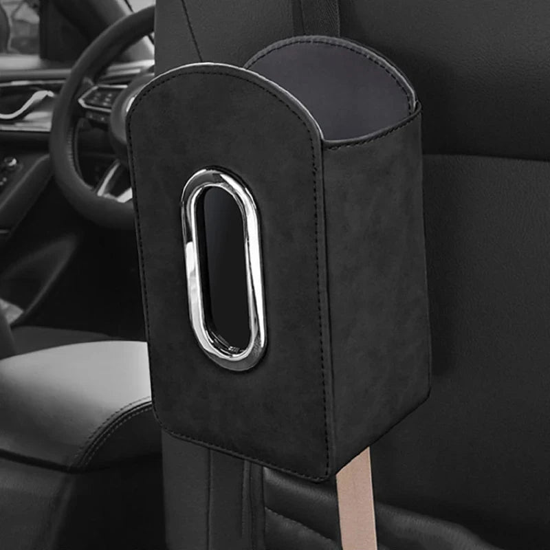 Luxury Retro Suede Car Hanging Tissue Box Universal Auto Back Seat Paper Tissue Storage Bag        Can you recommend some car se
