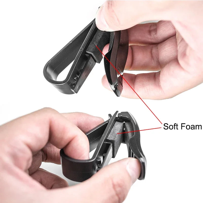 Universal Car Sun Visor Eyeglass Hanger Clip PU Leather Magnetic Glasses Holder Multi-Function Storage Auto Interior Accessories