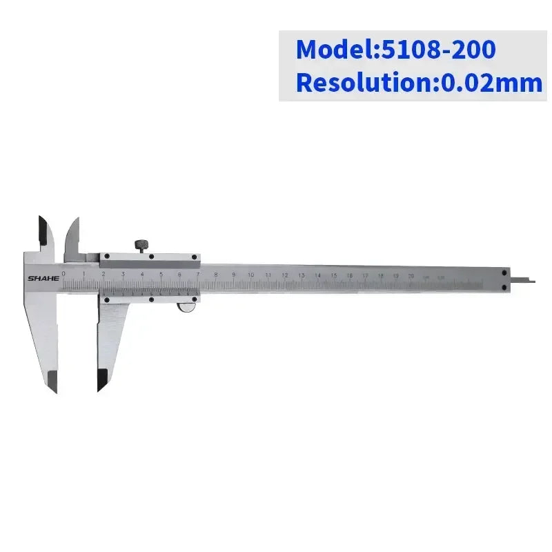 SHAHE High Precision 0.02mm Vernier Caliper Carbon steel Vernier Calipers for Inside, Outside, Depth and Step Measurements
