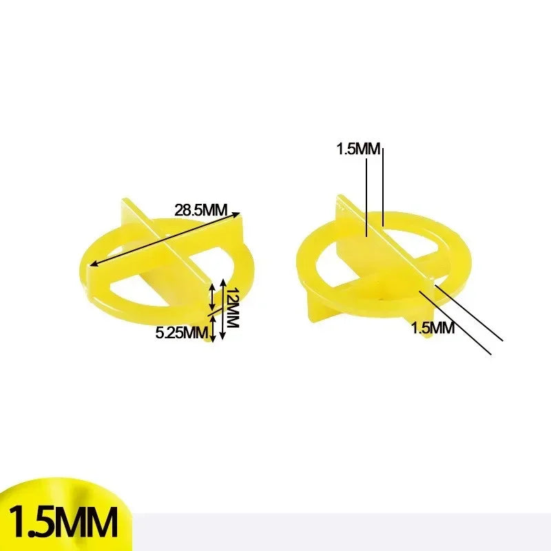 100PCS Double Size Tile Spacers Clips Wedge Ceramic Leveling System For Floor Wall Tile Gap Leveling System Construction Tools