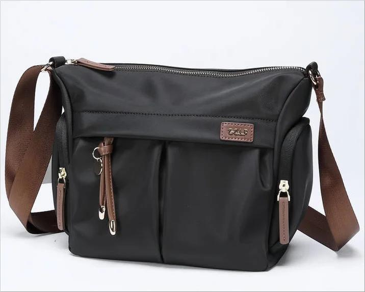 GOLF Women Crossbody Bag Nylon Female Cross Shoulder Bag Waterproof Woman Versatile Cell Phone Sling Bags Ladies Black Antitheft
