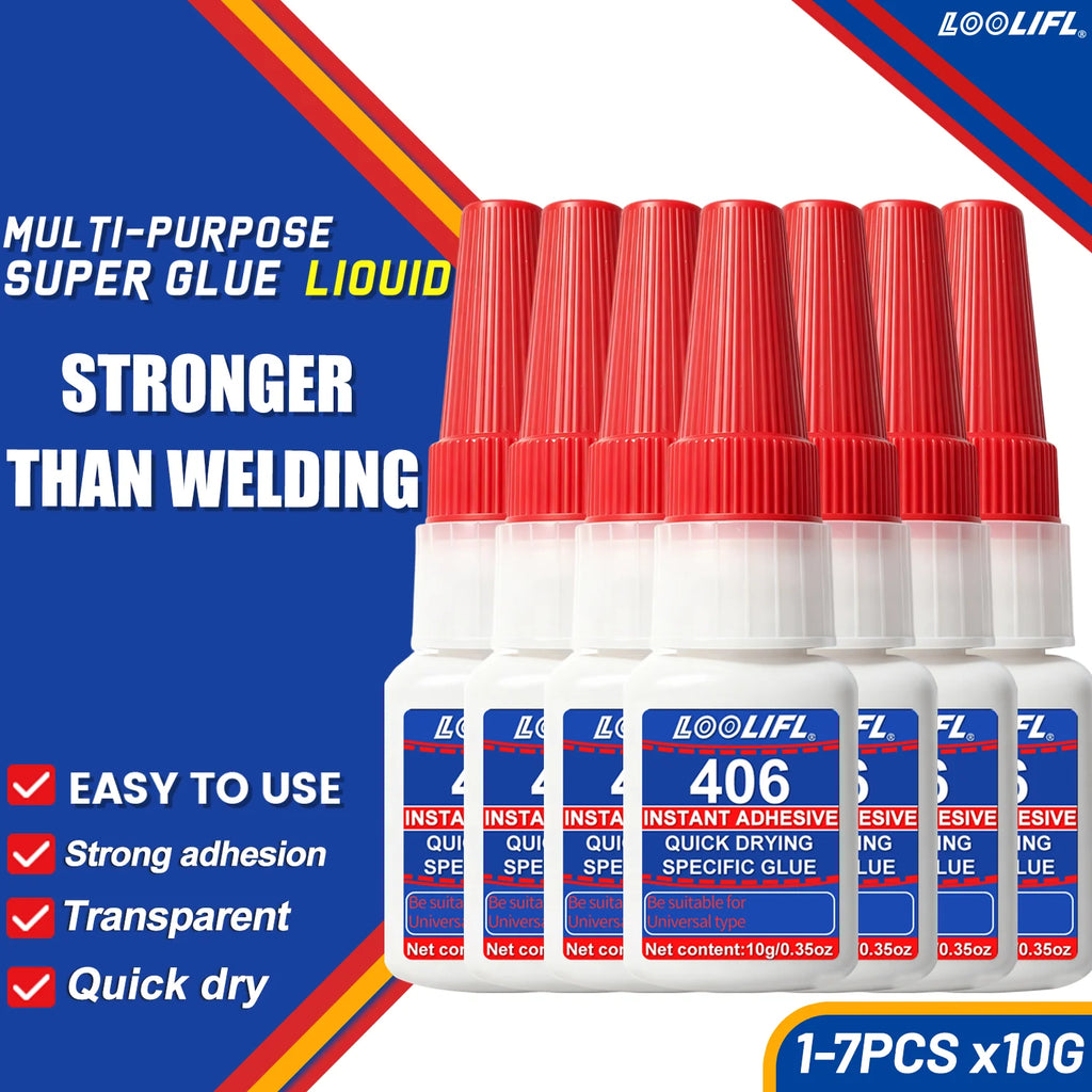 New Fast‑Curing Super Glue Clear Transparent High Bond Instant Adhesive For Metal Wood Ceramic Leather Shoe DIY Craft Repair 10G