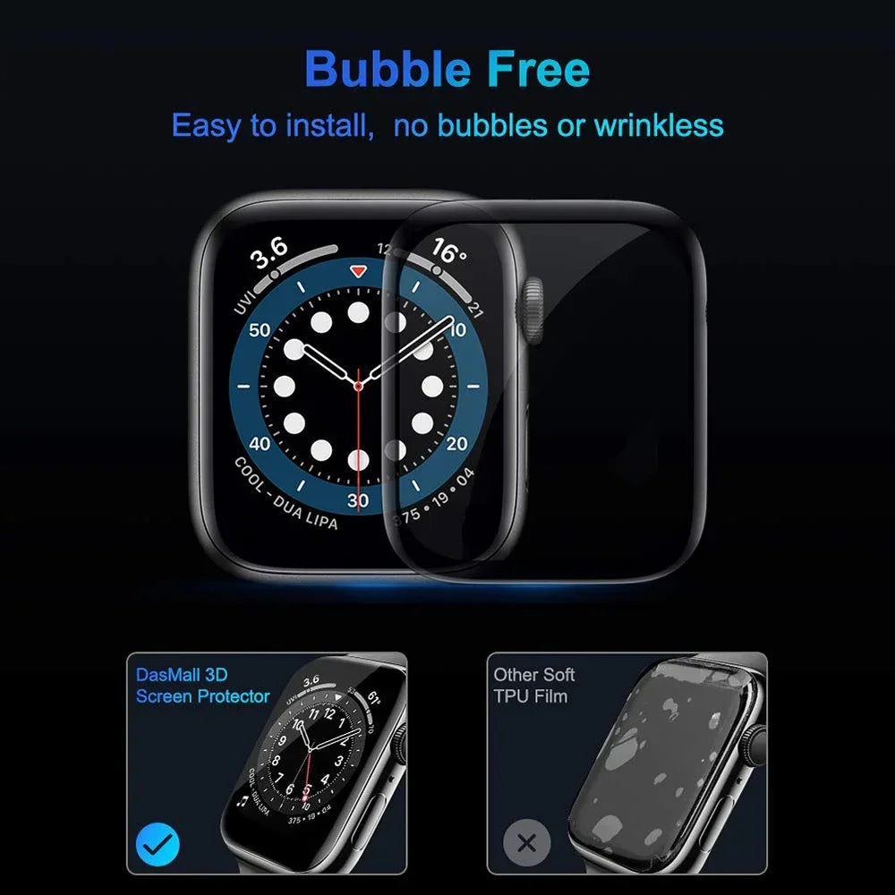 Glass Screen Protector Film For Apple Watch 11 10 46/42mm Ultra 3/2 49mm Soft Hydrogel Film iWatch 9 8 7 6 5 SE 45/41mm 44/40mm