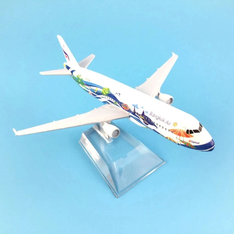 16cm Airbus 320 A320 Airways Plane Model Alloy Metal Thailand Thai Bangkok Air Airlines Model Aircraft Airplane Toys