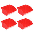 4Pcs Space Saving Stackable Storage Bins ABS Parts Organizer for Tools Hardware Screws Components Warehouse Office Garage