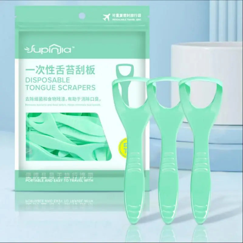 Tongue Scraper For Adult Disposable Tongue Cleaning Tool Plastic Mouth Scraper Travel Convenient Oral Hygiene Care Appliances