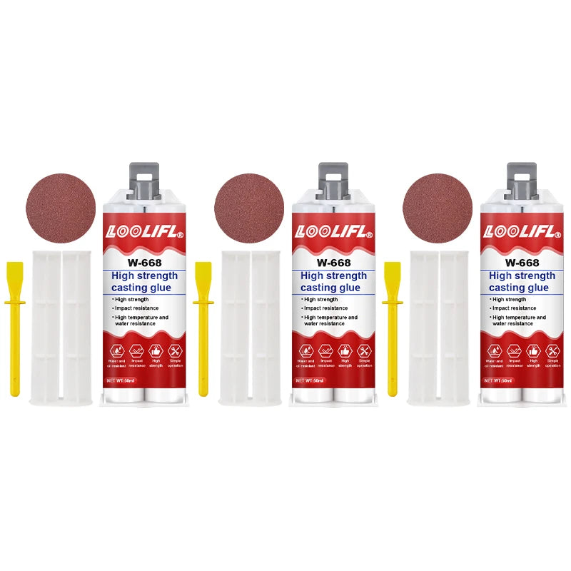 All-Purpose Repair Glue, AB Glue Waterproof Sealant, Casting Repair Glue for Metal, Metal Repair Paste Magic Welding Glue。