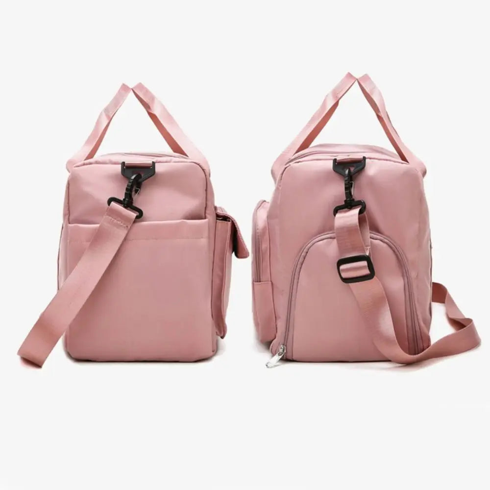 Oxford Travel Luggage Bag Sturdy Foldable Nylon Duffle Bag Multi-functional Solid Color Large Capacity Handbag Ladies