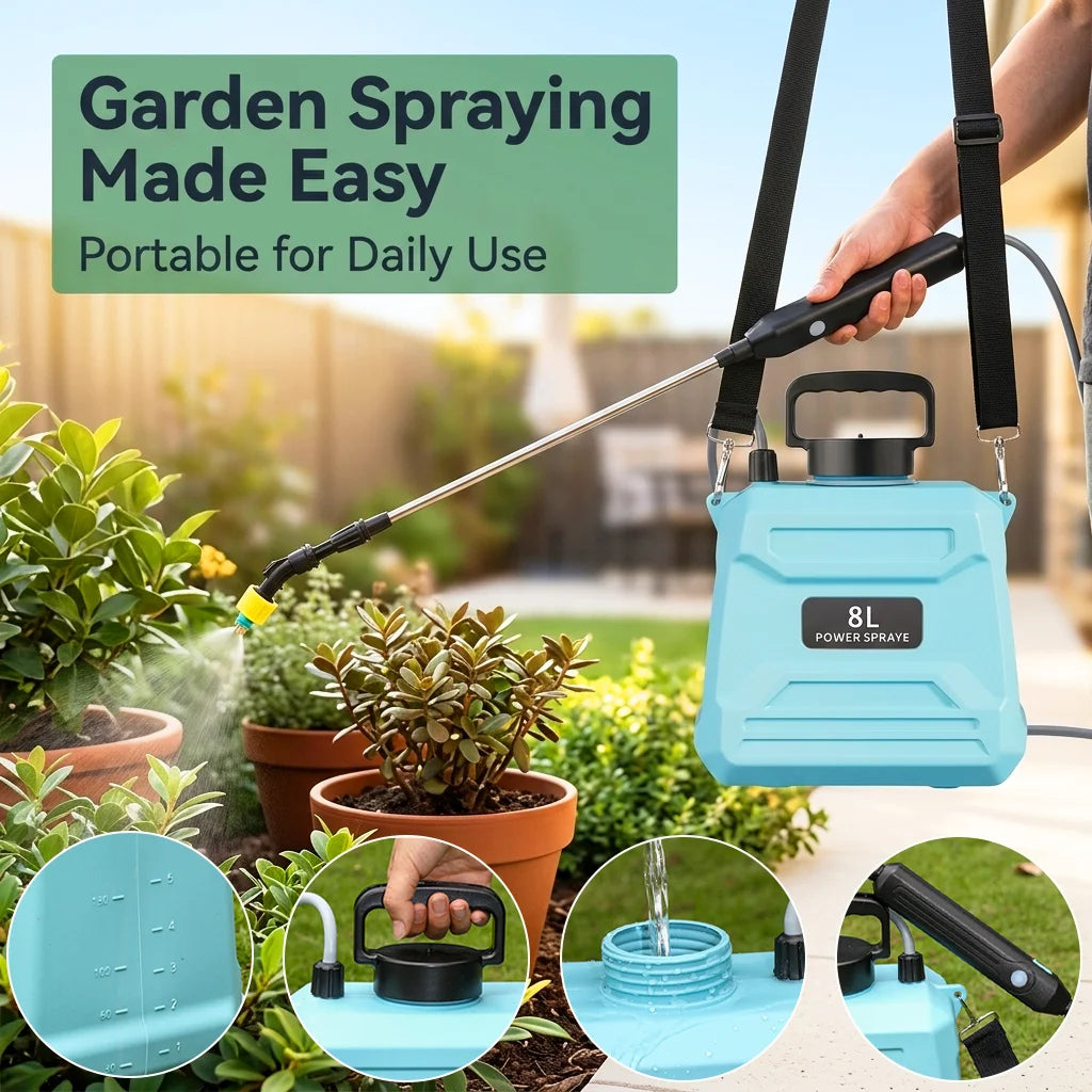 NEW Electric Sprayer Portable Agricultural Sprayer for Home High-Pressure Pesticide Sprayer Garden Watering Flower Mist Machine.