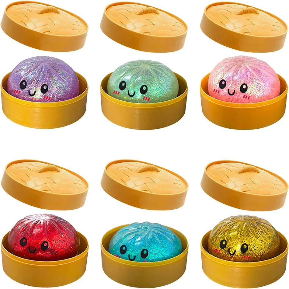 Juguete antiestrés De presión Con Forma De Dumpling, Bonito Y Colorido, De Levantamiento Lento, Para niños Y Adultos, Regalo Ant
