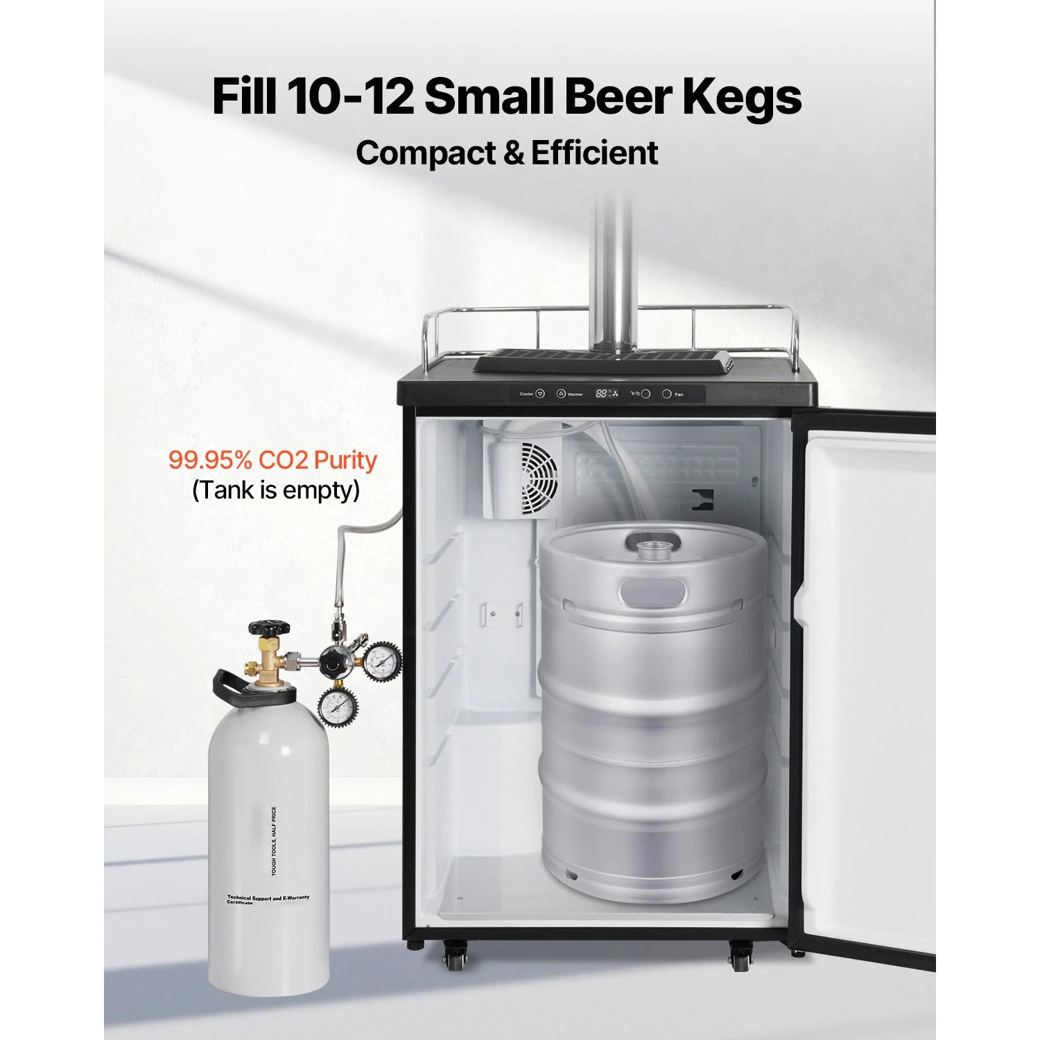 SucceBuy CO2 Tank 10 lbs New Aluminum Alloy Cylinder CO2 Air Tank with Light Spray Coating DOT Approved Cylinder for Draft Beer