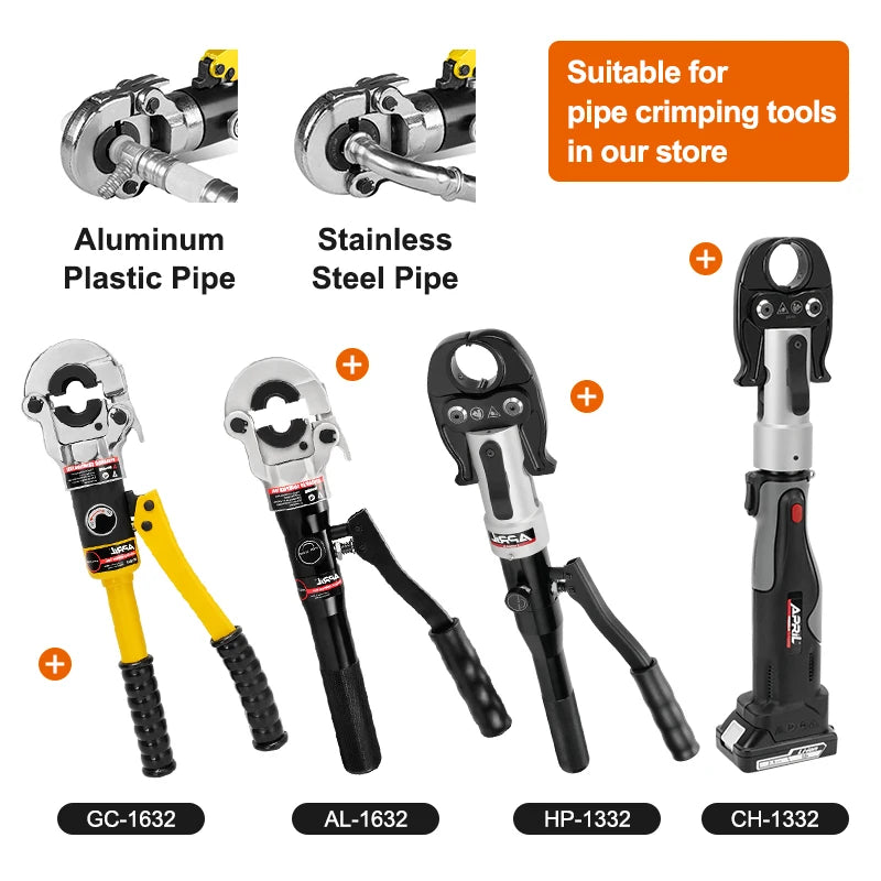 Kinds of Hydraulic Pipe Crimping Moulds TH, U Pipe Dies for Pex Fittings and V, M, VAU, VUS Pipe Dies for Copper Fittings