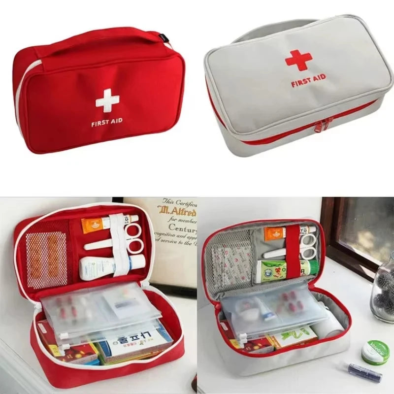 Portable First Aid Kit Emergency Survival Bag, All-Purpose Medicine Storage Organizer for Home, Car, Travel, Camping, Outdoor Hi