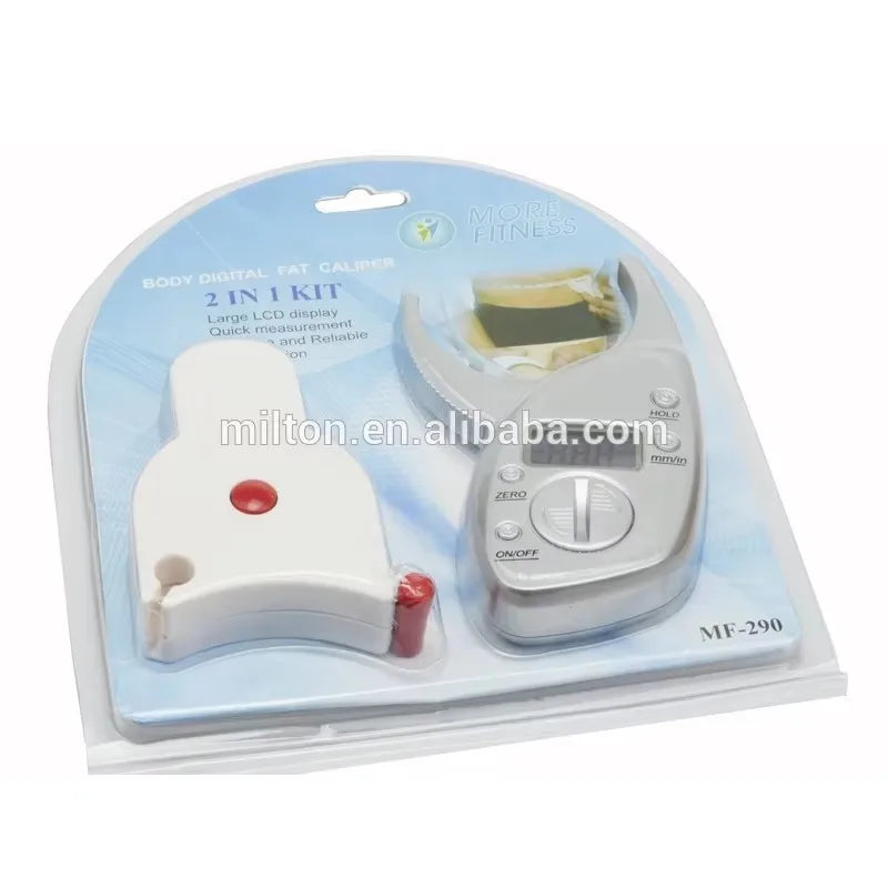 Digital Tape Measure and Body Fat Calipers Digital Body Fat Analyser + Tape Measure Set