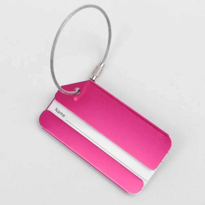 1pc Aluminum Alloy Luggage Tag for Travel Airport Train Station Suitcase Tag Flight Travel Accessories Luggage Mark Signboard
