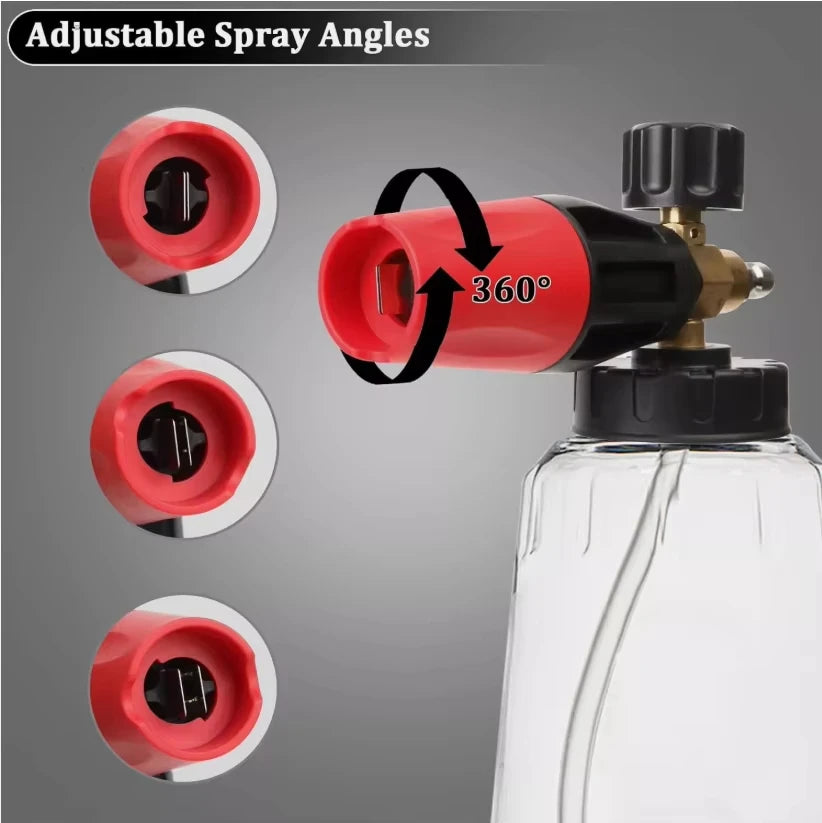 Foam Cannon Gun Car Wash Soap Lance Sprayer High Pressure Washer Bottle Large-mouth Nozzle Pot Car Wash Machinewith Handheld