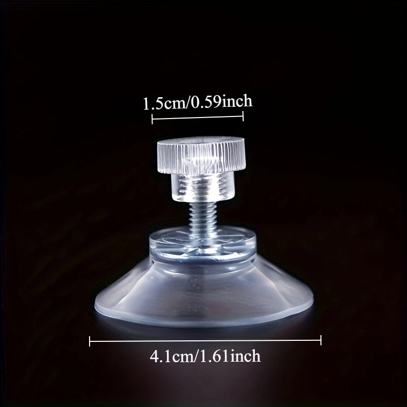 Unbeatable Suction Cup Glass Pads - Crystal-Clear PVC Plastic with Industrial-Strength Adhesive and Hook-Free Design