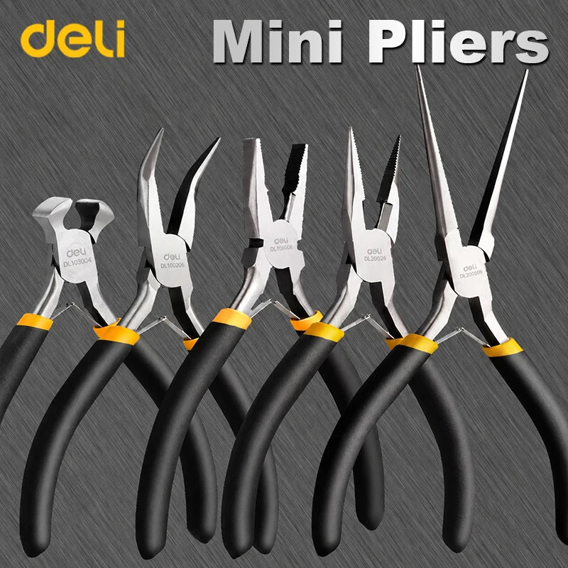 7Pcs Mini Pliers High Carbon Steel Precision Needle Nose Wire Cutter Jewelry Model Assembly Electronics Repair Professional Tool