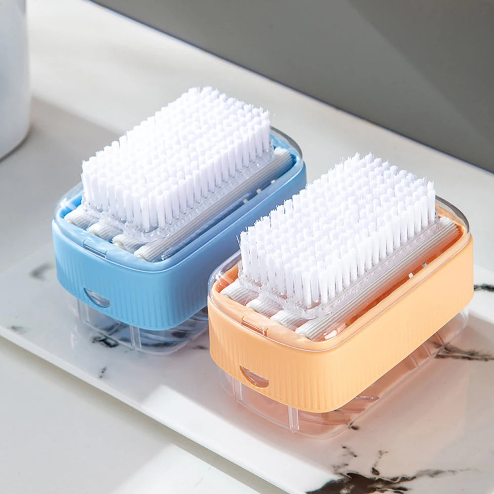 Soap Bubble Box With Laundry Brush Multifunctional Free Hand Rubbing Roller Box Easy to Disassemble Foams Quickly