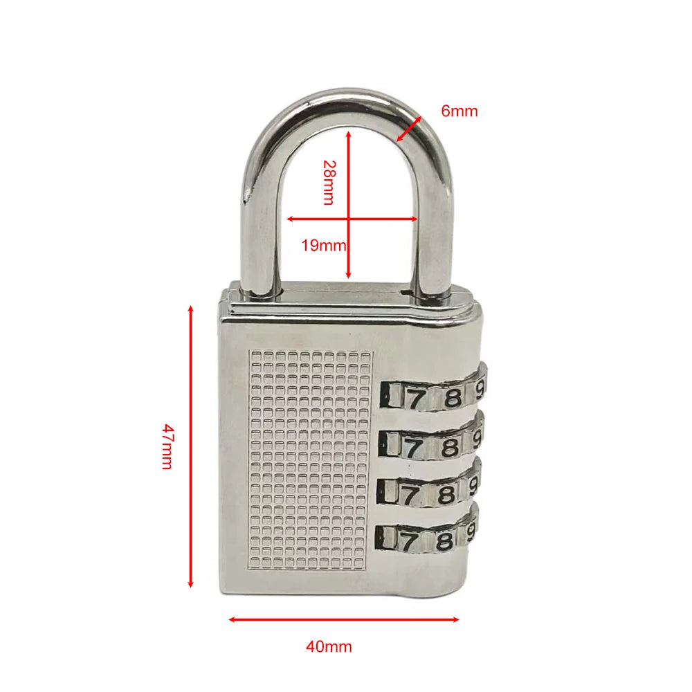 1PC Waterproof Rustproof Security Combination Padlock Anti Theft Resettable Code Lock for Travel Luggage Gym Locker Storage Box