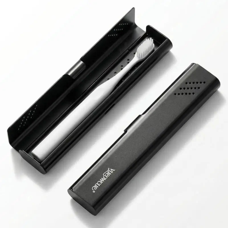 【YY28】Travel Portable Toothbrush Storage Case Durable Aluminum Self-Draining Toothbrush Box Bathroom Accessories{Y}