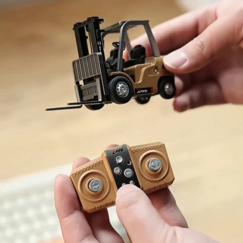 Y2k 1/64 Ask Nanfeng Remote Control Alloy Forklift Engineering Vehicle Desktop Game Toy Model Series Boys' High end Gift