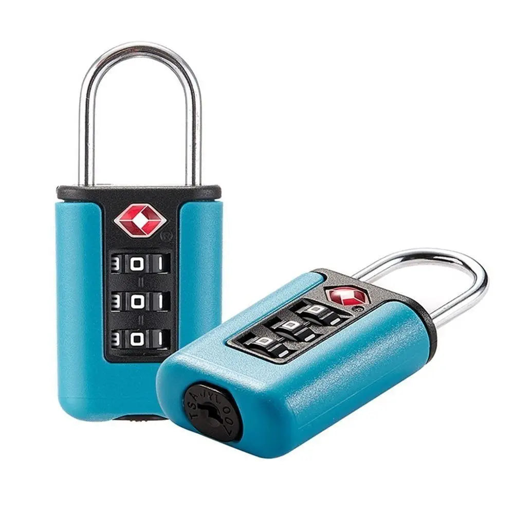 Durable TSA 3 Digit Combination Lock Anti-theft Security Customs Password Lock Contrast Color Padlock Travel Luggage Code Lock