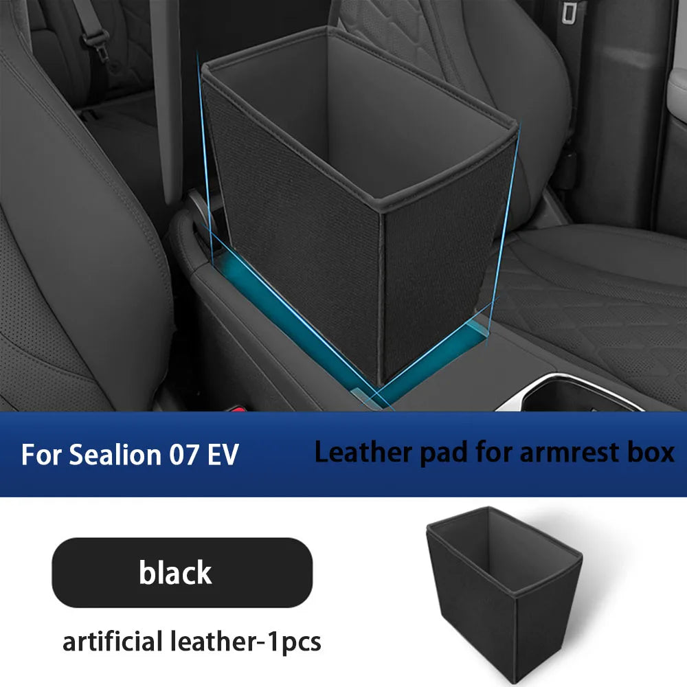For BYD Sea Lion 07 EV Center Console Lower Storage Pad Car Interior Leather Protect Pad Central Control Storage Pad Accessories