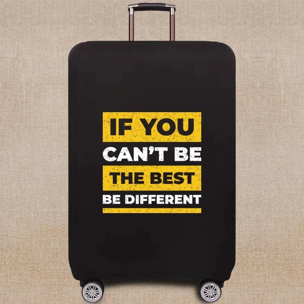 Travel Accessories Luggage Case Suitcase Dust Protective Cover 18-28 Inch Phrase Pattern Series Trolley Case Elastic Cover