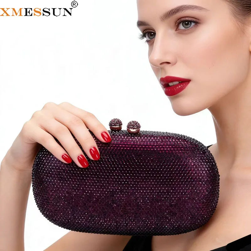 XMESSUN New Trend Diamonds Clutch Evening Bags,Luxury Faionable Jewelry Wedding Party Purses Women Chain Shoulder Crossbody Bag
