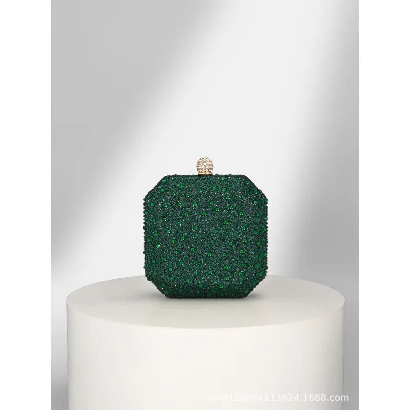 Cross-border new evening bag with shiny rhinestones, for women, perfect for evening parties and fashionable occasions