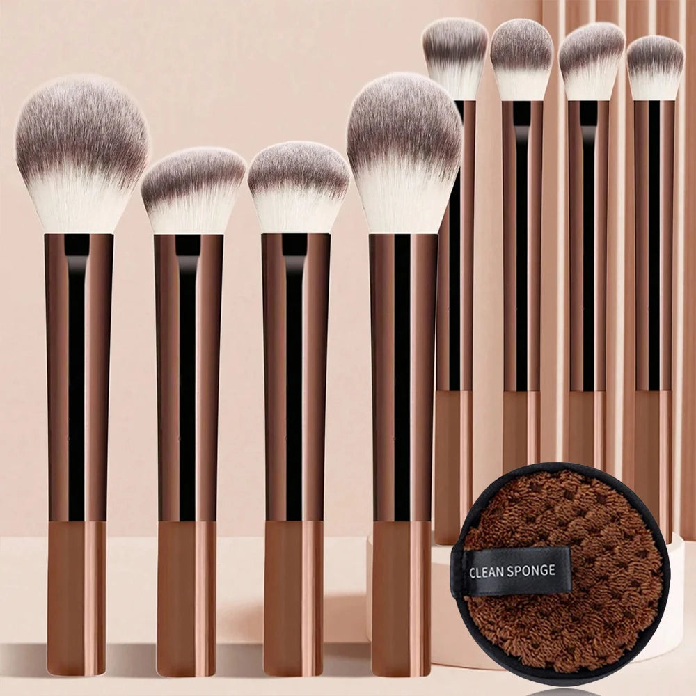 12pcs Makeup Brush Kit Soft Synthetic Hair Make Up Brushes Foundation Blush Eyeshadow Cosmetic Makeup Tools