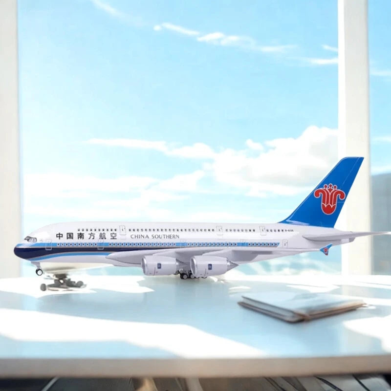 1/160 Scale Plane 46cm A380 China Southern Airways Collectible Miniatures Airplane Diecast Resin Aircraft Models Souvenir Home