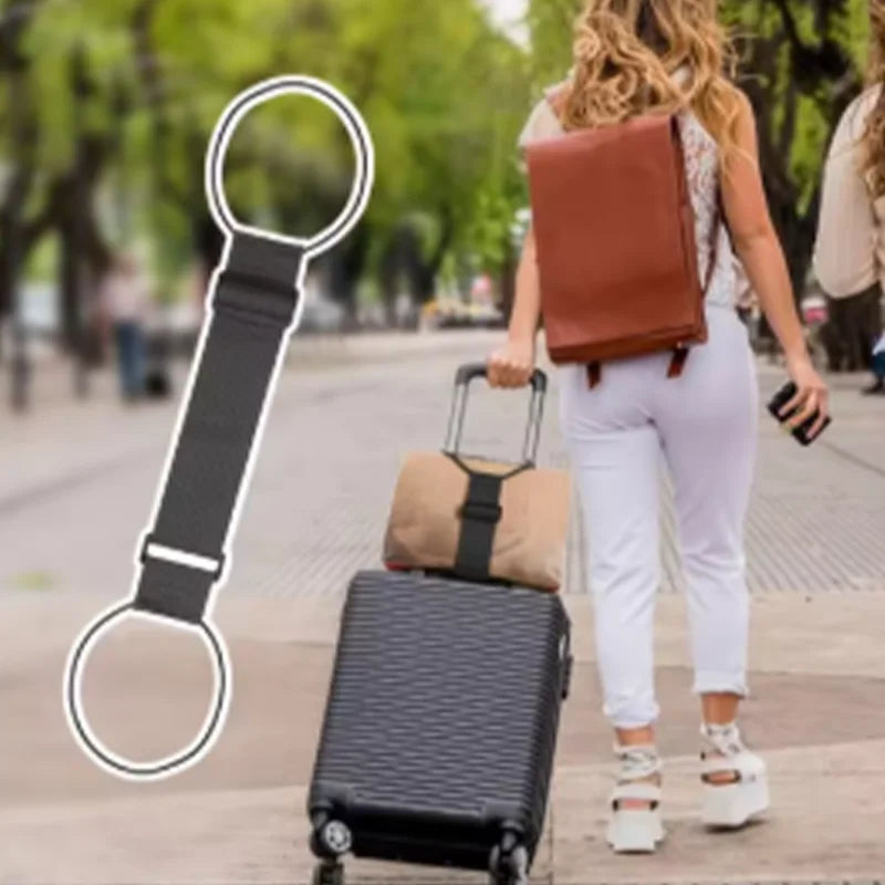 Elastic Adjustable Luggage Strap, Bungee Travel Security Belt, for Carry On, Secure Baggage Transport