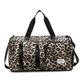 Fashionable Leopard Print Sports Gym Bag Weekend Overnight Bag Perfect for Fitness Sports and Outdoor Travel Weekender Overnight