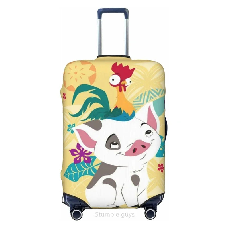 Stretchable Travel Luggage Protector Fashion Ocean Girl Pattern Fits 18-32 Inch Luggage Anti-Scratch Washable Suitcase Cover