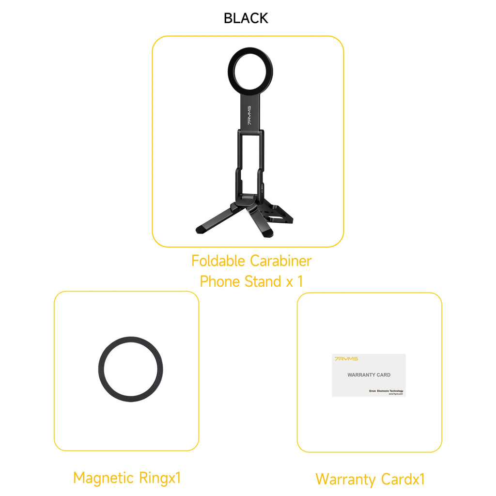 7RYMS 7Rig T1 Foldable Magnetic Phone Tripod Aluminium MagSafe Phone Holder with Hook for Smartphone Vlog Travel Video Recording