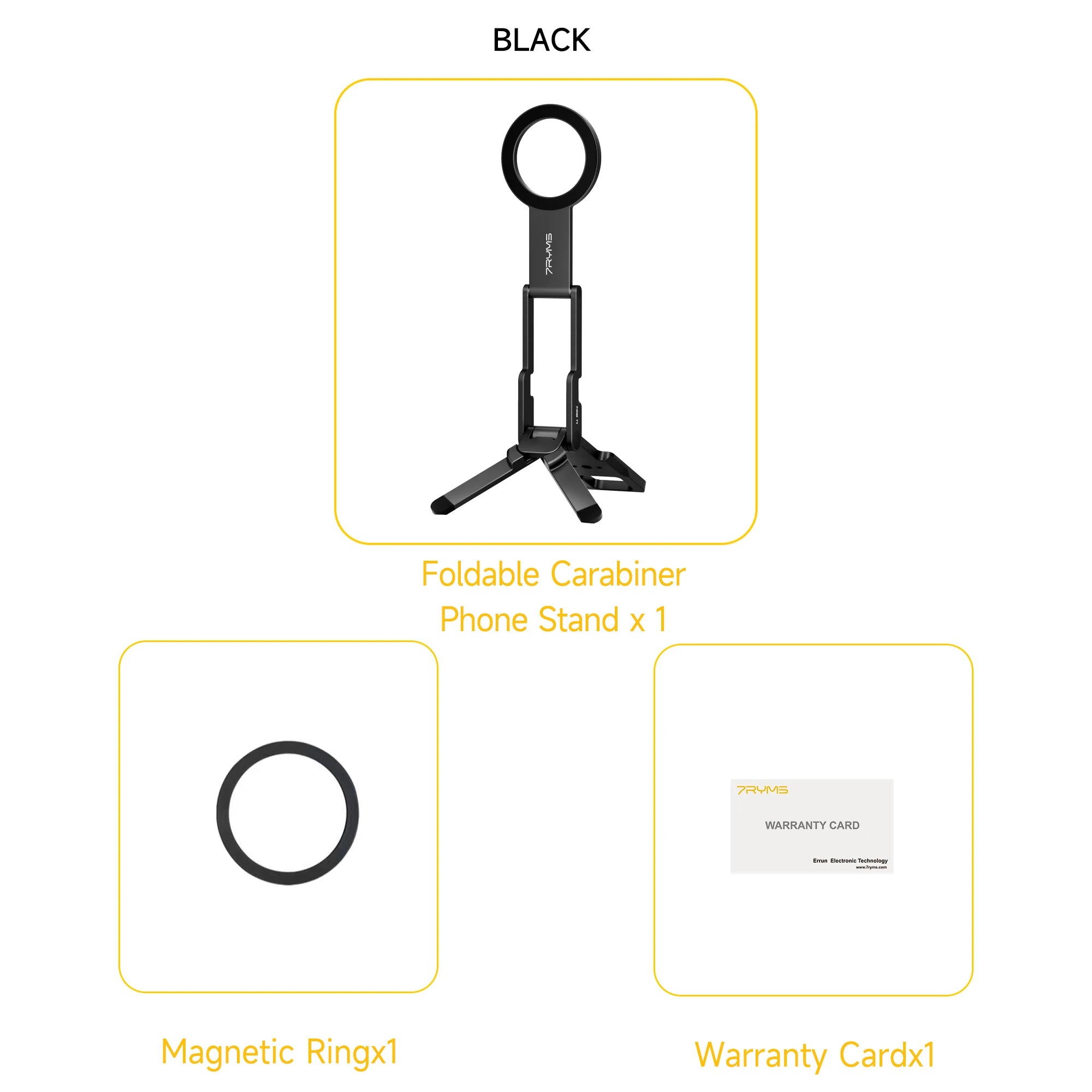 7RYMS 7Rig T1 Foldable Magnetic Phone Tripod Aluminium MagSafe Phone Holder with Hook for Smartphone Vlog Travel Video Recording