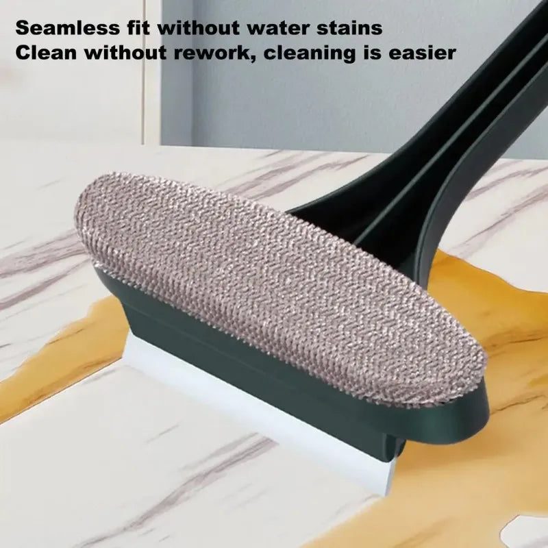 2 in 1 Window Screen Cleaner Brush Extendable Handle Dual Sided Squeegee Scrubber No Disassembly Required Anti Dust Cleaning Too