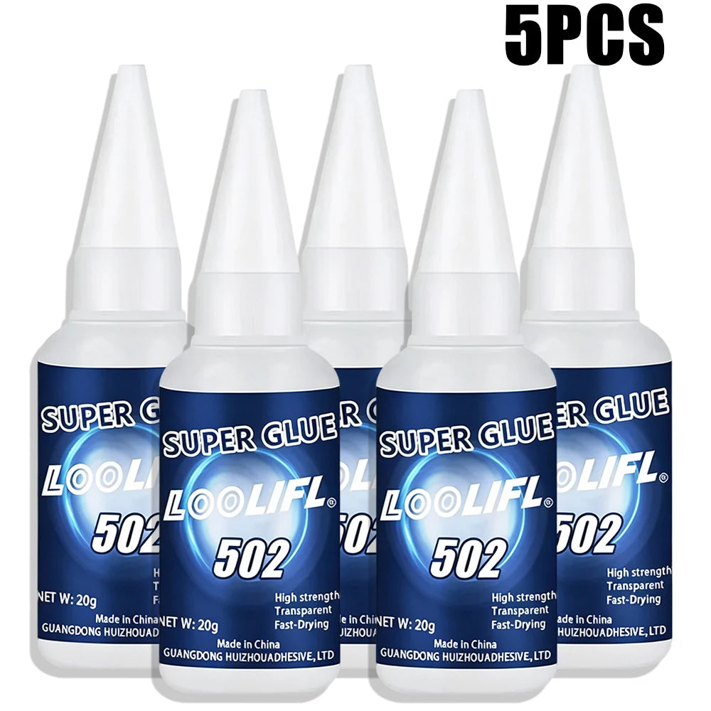 Super Instant Glue Clear Strong Adhesive Universal Repair Glue for Crafts Toy Metal Rubber Glass Wood Ceramic Leather Daily Fix