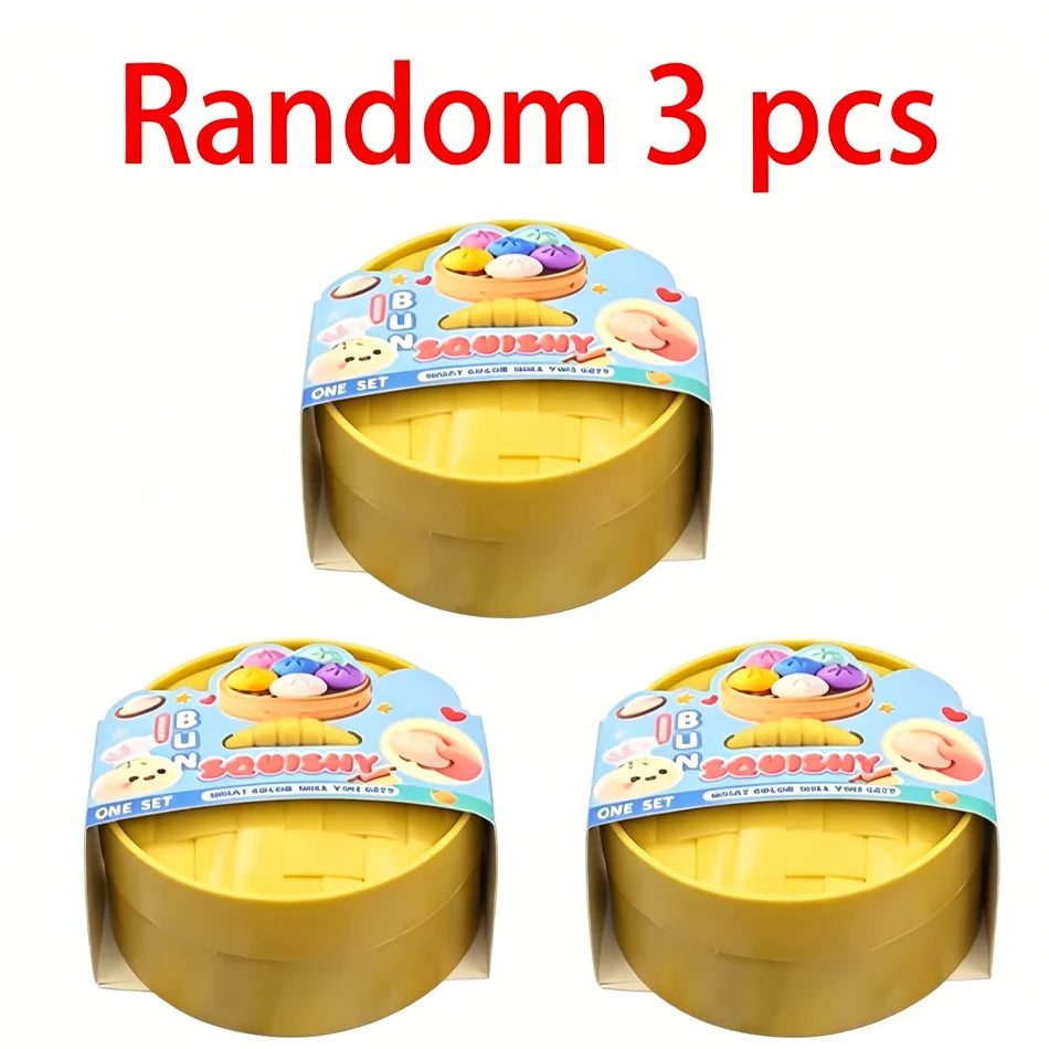 10cm Simulation Flash Dumpling Squishy Toy, Slow Rebound Soft Squeeze Stress Ball, Decompression Fidget Toy for Kids & Adults