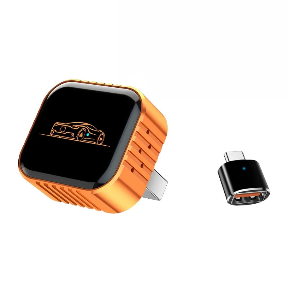 2 in 1 Wireless CarPlay & Android Auto Adapter Mini Wired to Wireless Converter Plug and Play Fast Stable Auto Reconnect